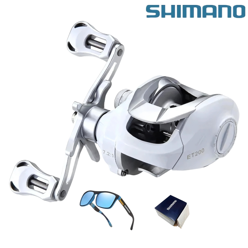 Carretilha Shimano ET200 Drag 8kg 5 Rolamentos + Óculos De Sol Polarizado Grátis