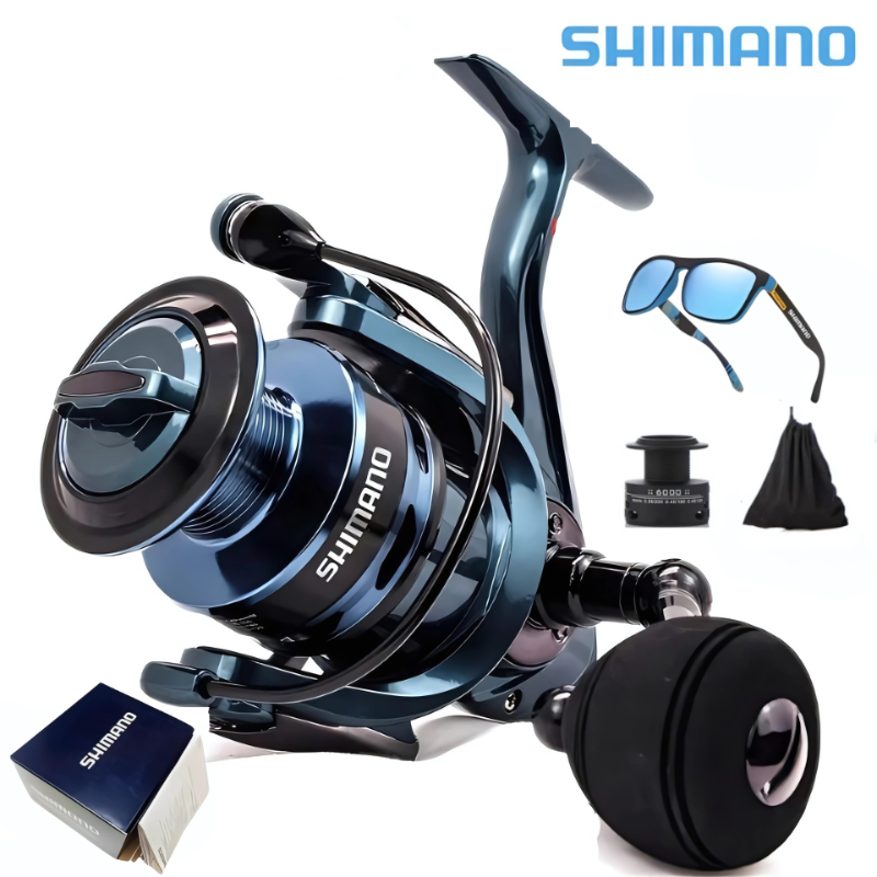 Molinete Shimano AquaWave Drag de Até 16kg de Força 7 Rolamentos De Esfera + Óculos De Sol Polarizado Grátis