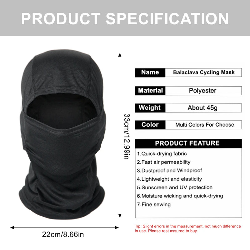 Balaclava camuflada tática, máscara facial completa , proteção uv .