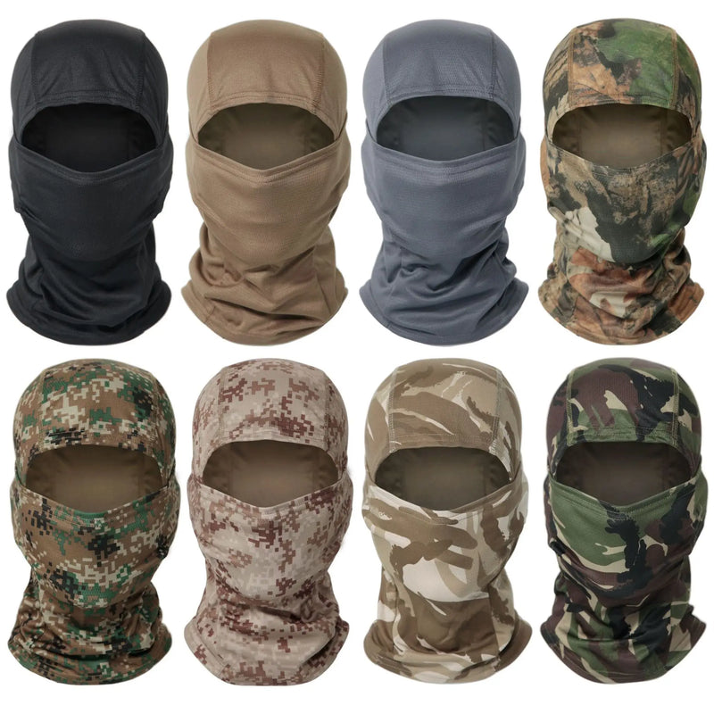 Balaclava camuflada tática, máscara facial completa , proteção uv .