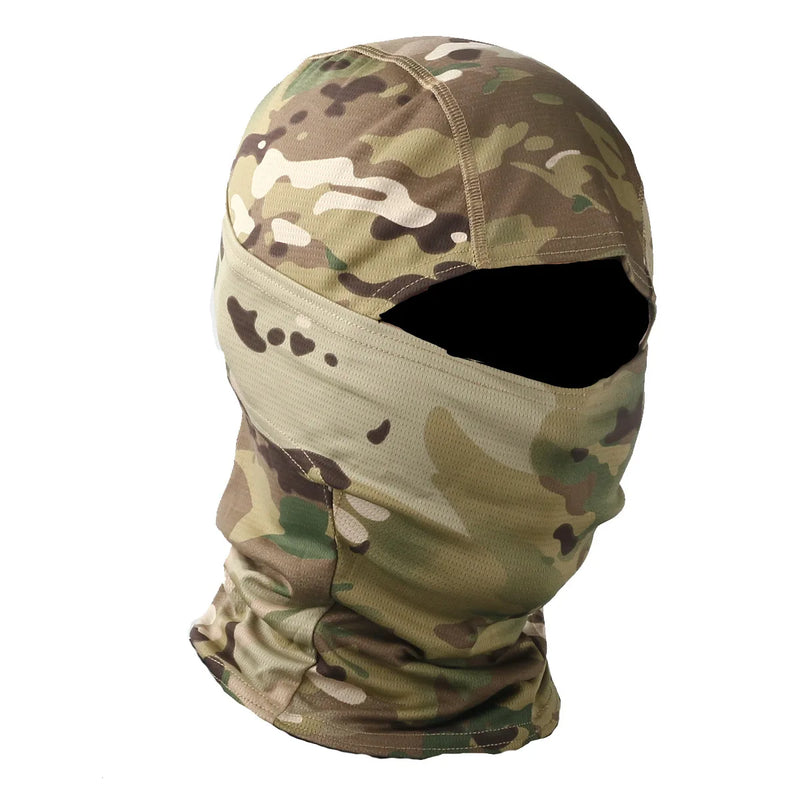 Balaclava camuflada tática, máscara facial completa , proteção uv .