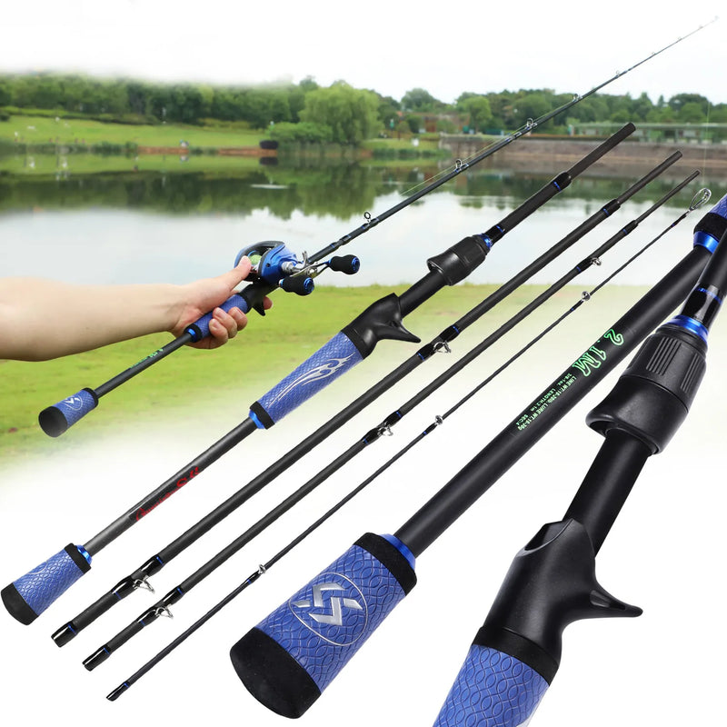 Kit De Pesca Sougayilang Vara 1.8m 2.1m 22lbs Fibra De Carbono Carretilha Drag 10kg 8.1:1