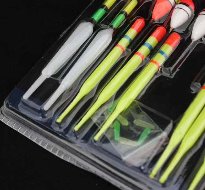 Boias De Pesca Flutuadoras Verticais , Kit Com 15 Pçs