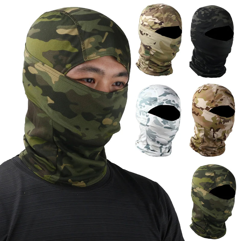 Balaclava camuflada tática, máscara facial completa , proteção uv .