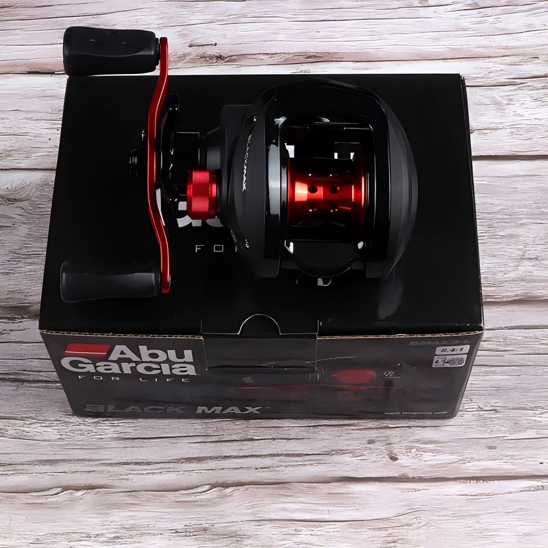 Carretilha Abu Garcia Black Max3 Drag 8kg Com 4 Rolamentos de Aço Inoxidável + Óculos De Sol Polarizado Grátis