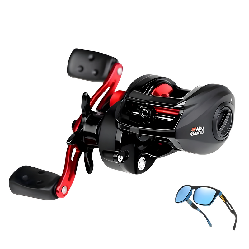 Carretilha Abu Garcia Black Max3 Drag 8kg Com 4 Rolamentos de Aço Inoxidável + Óculos De Sol Polarizado Grátis