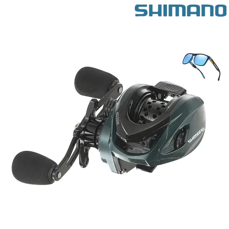 Carretilha Shimano ATD200 Com Drag 10kg Sistema De Travagem Magnético Cross-Fire + Óculos De Sol Polarizado Grátis